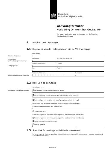 AANVRAAGFORMULIER VOG DOWNLOAD AANVRAAGFORMULIER VOG DOWNLOAD